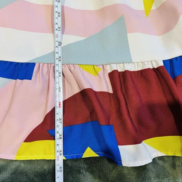 Modcloth As You Love It Ruffle Geometric Dress Boho Retro Party Dress Plus Size - Picture 10 of 10